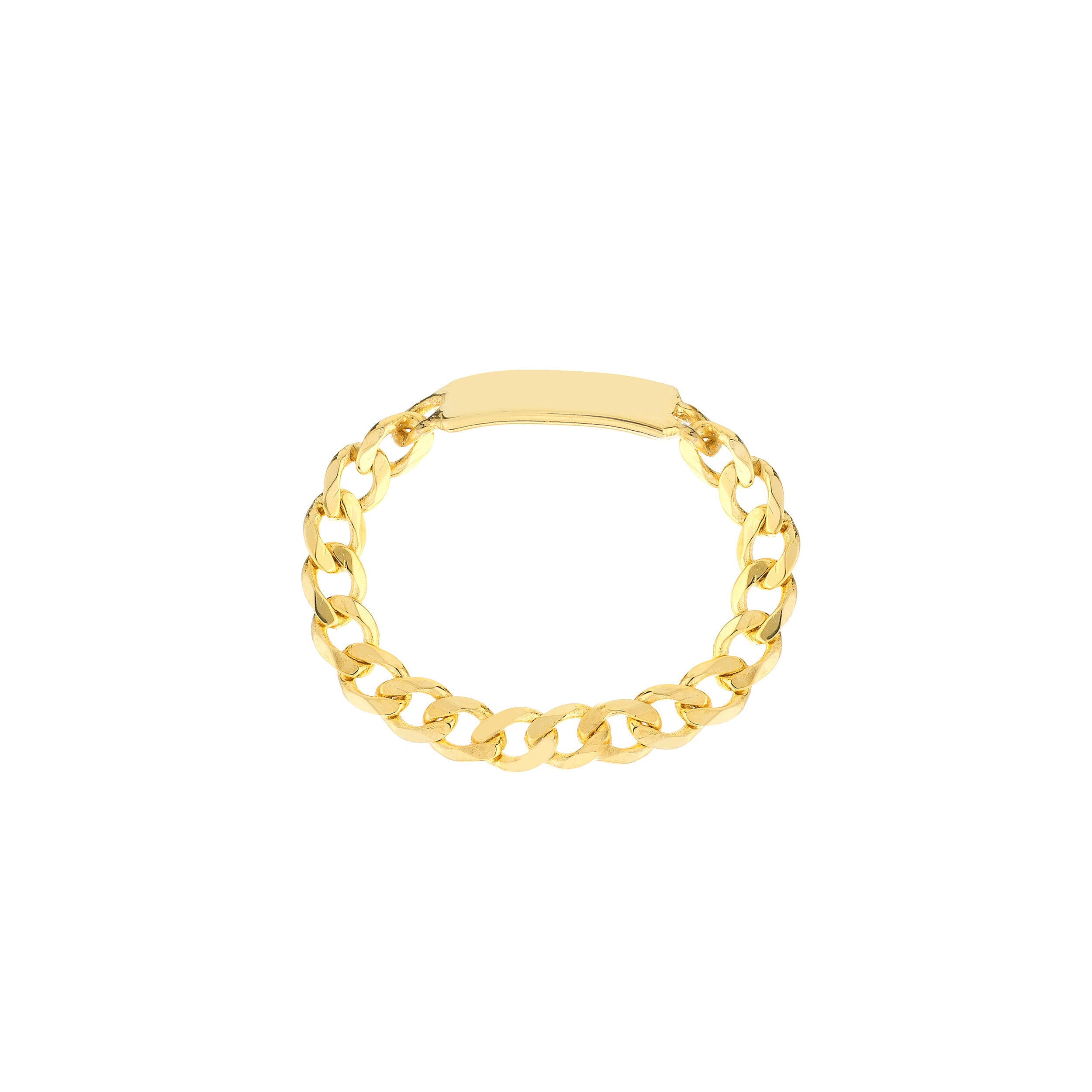 Mini ID Plate Curb Chain Ring — ALT1