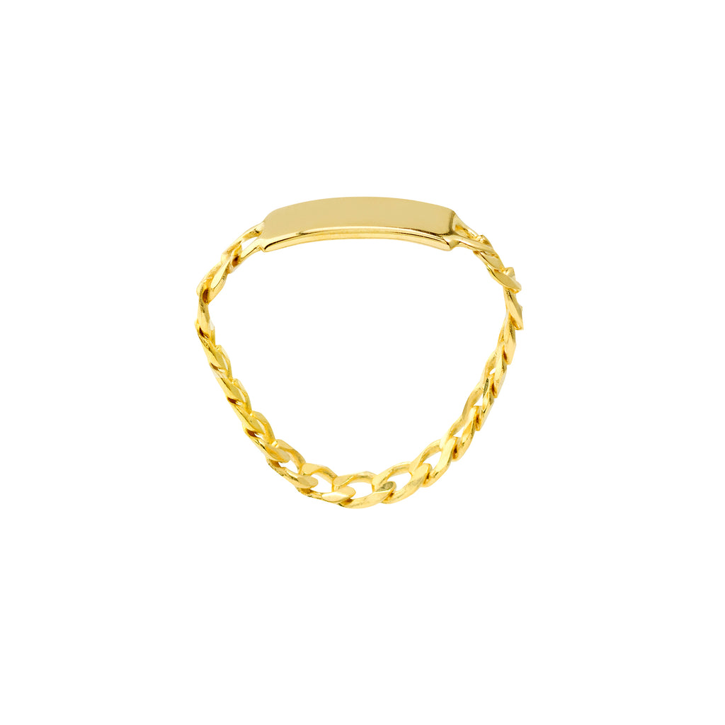 Mini ID Plate Curb Chain Ring — ALT2