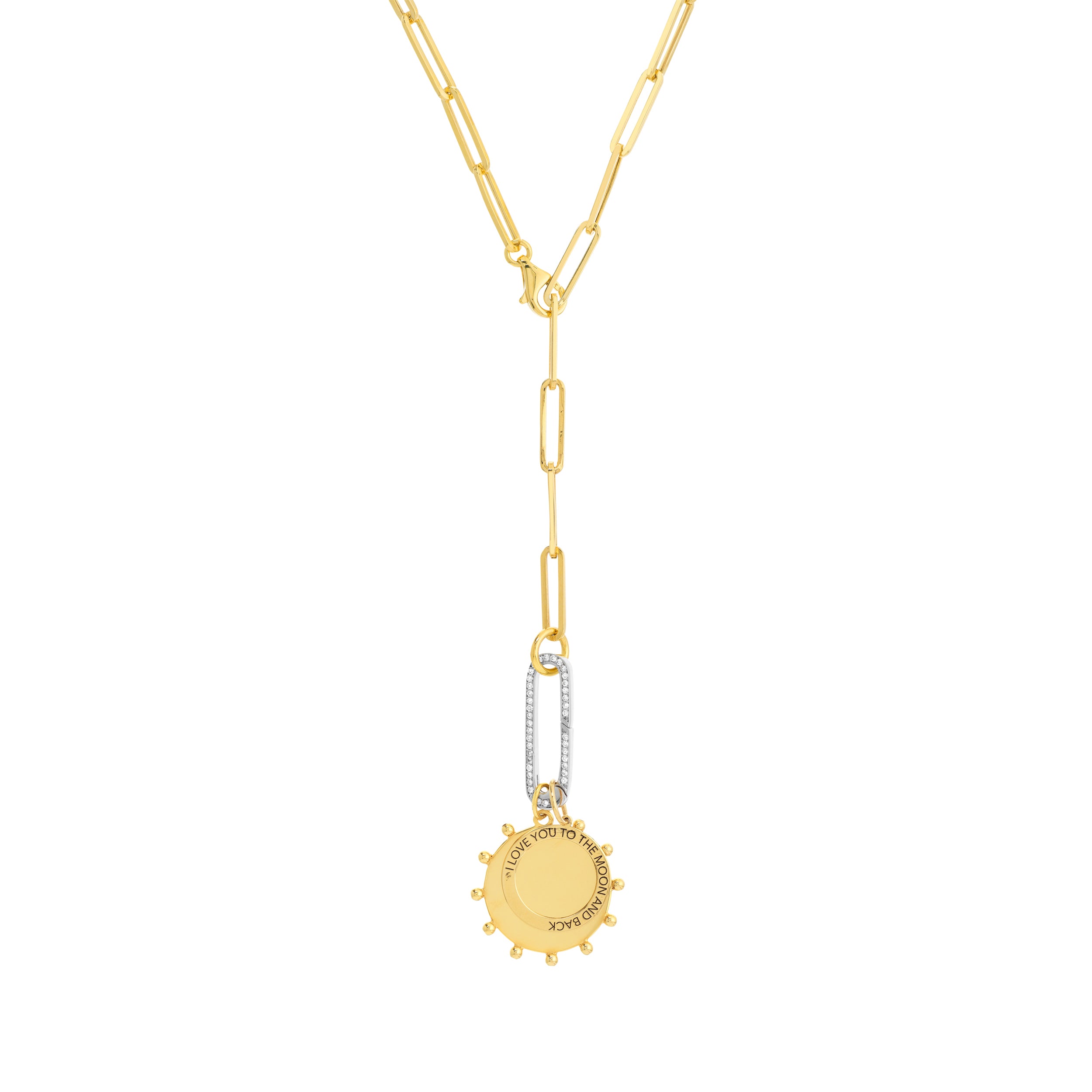 Engravable Bead Trimmed Disk Charm — ALT2