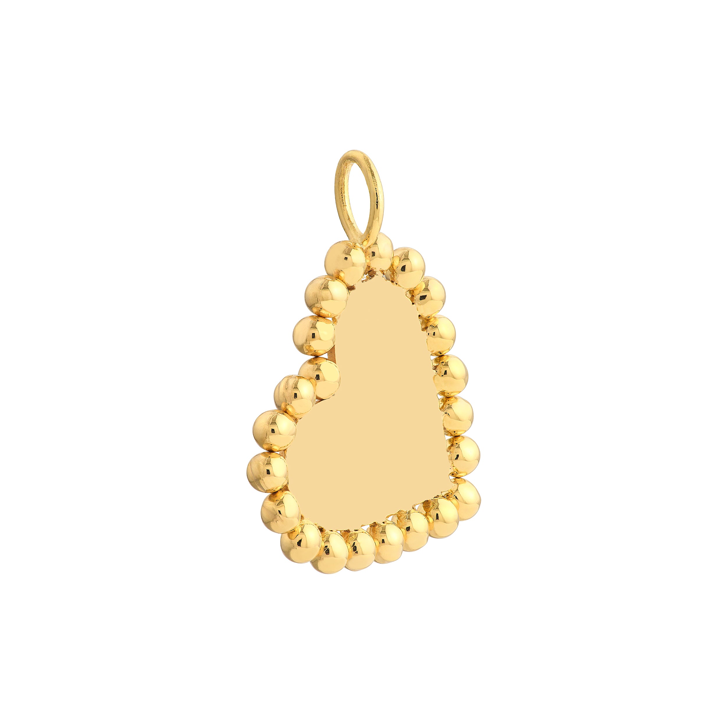 Polished Beaded Heart Pendant — ALT2