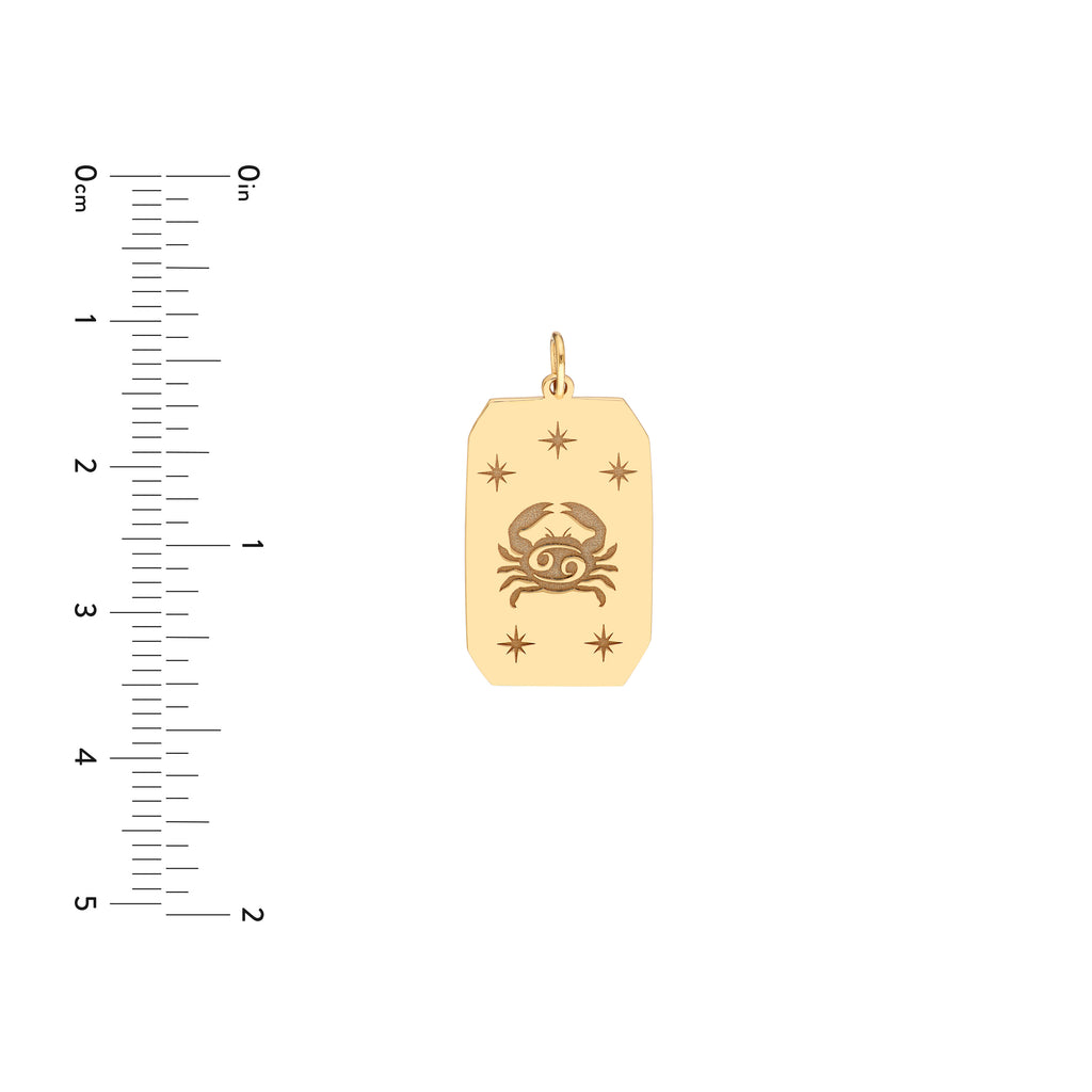 Cancer Engraved Pendant — ALT3