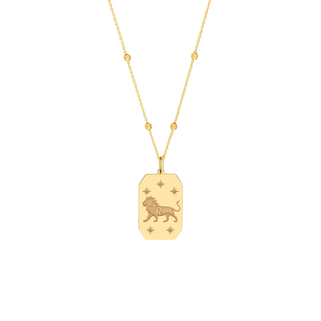 Leo Engraved Pendant — ALT1