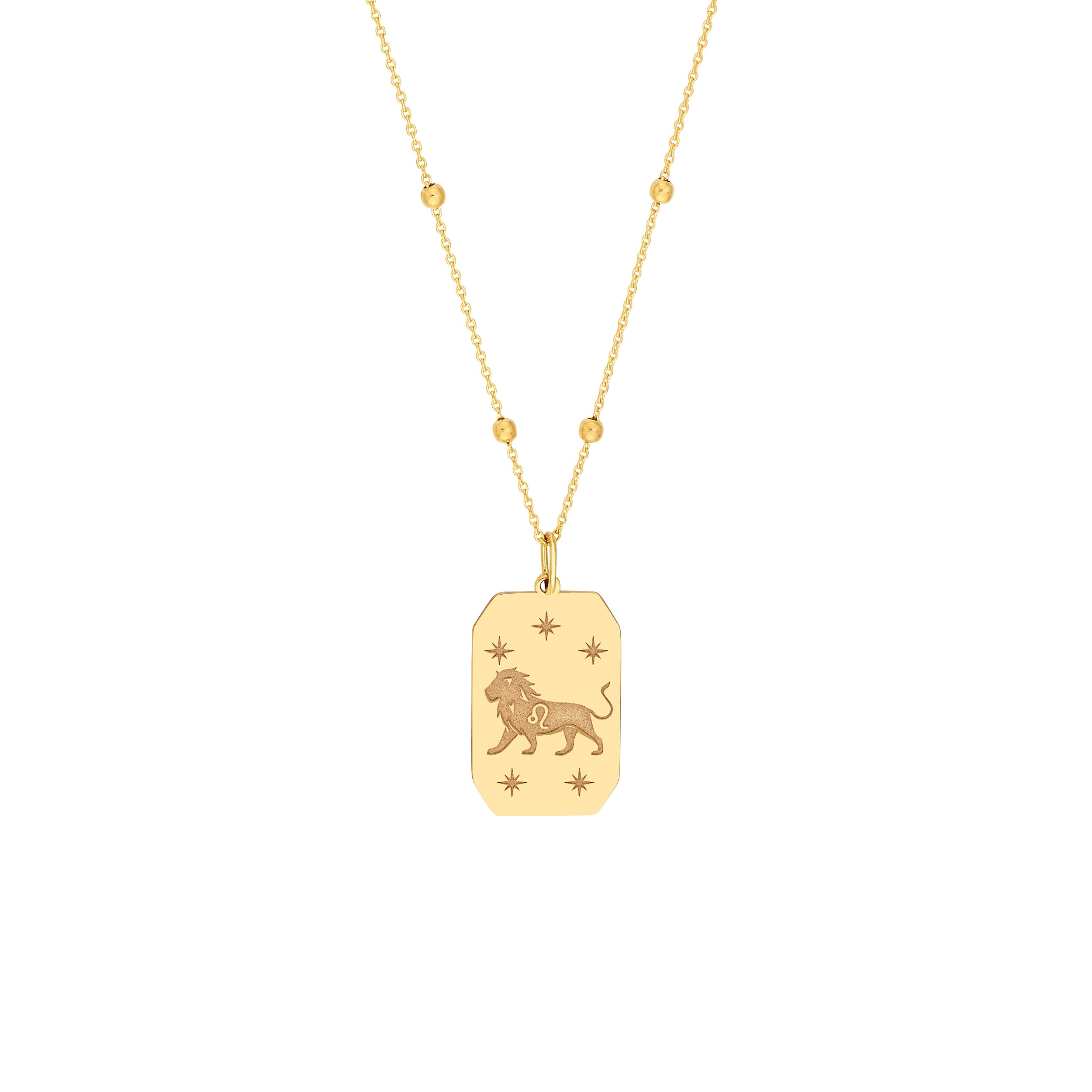 Leo Engraved Pendant — ALT1