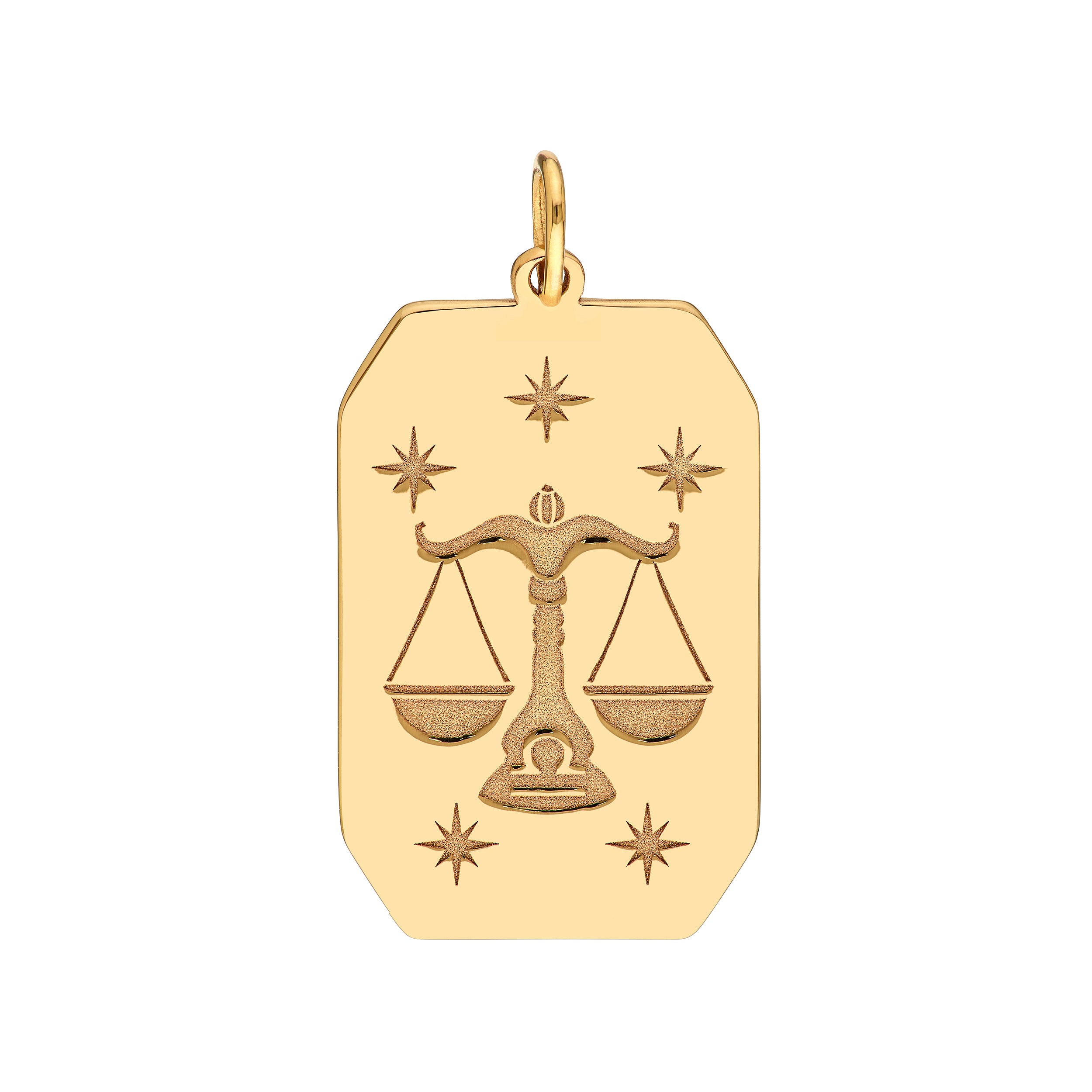 Libra Engraved Pendant