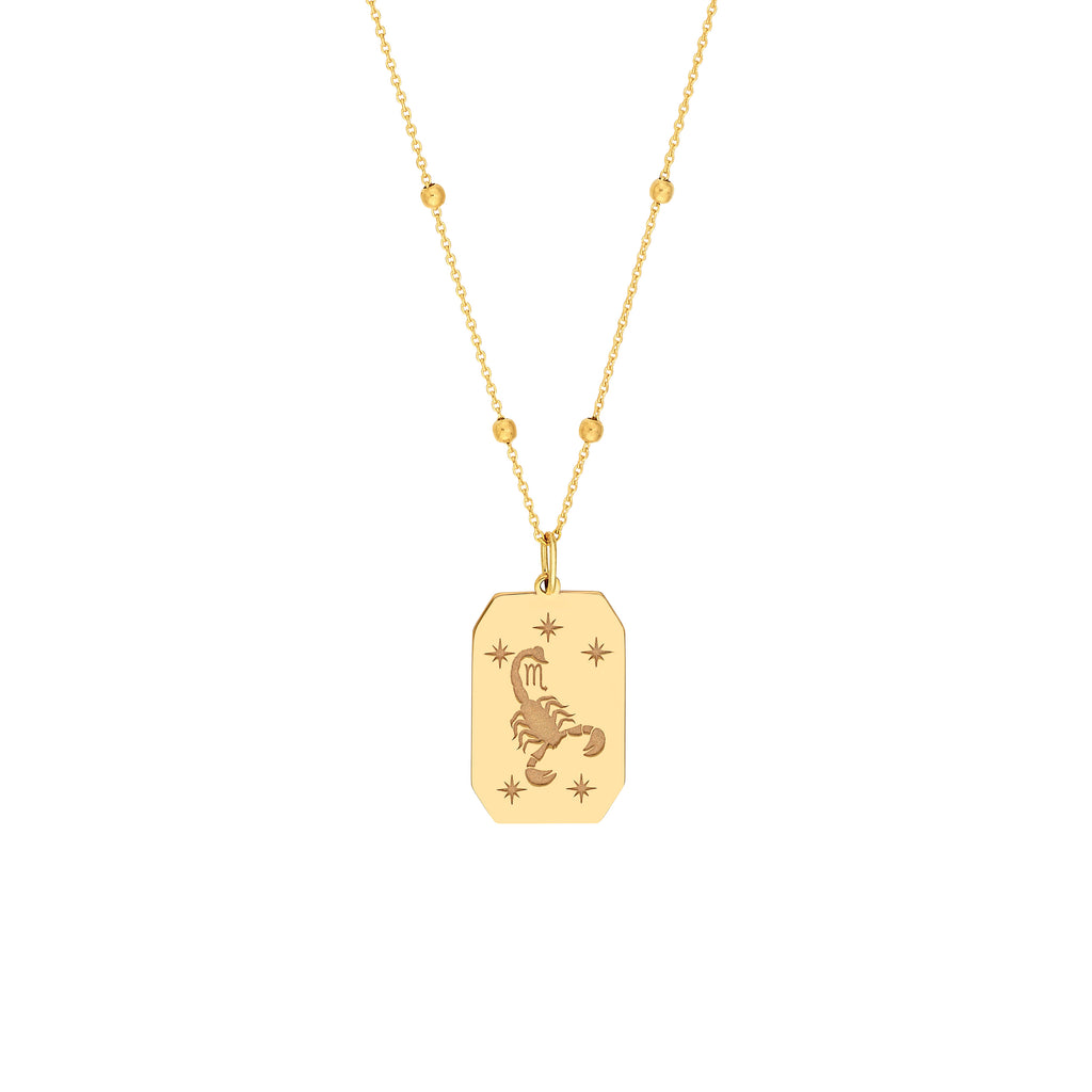 Scorpio Engraved Pendant — ALT1