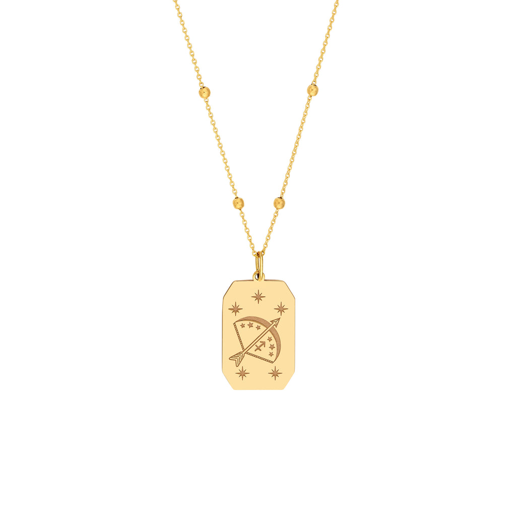 Sagittarius Engraved Pendant — ALT1
