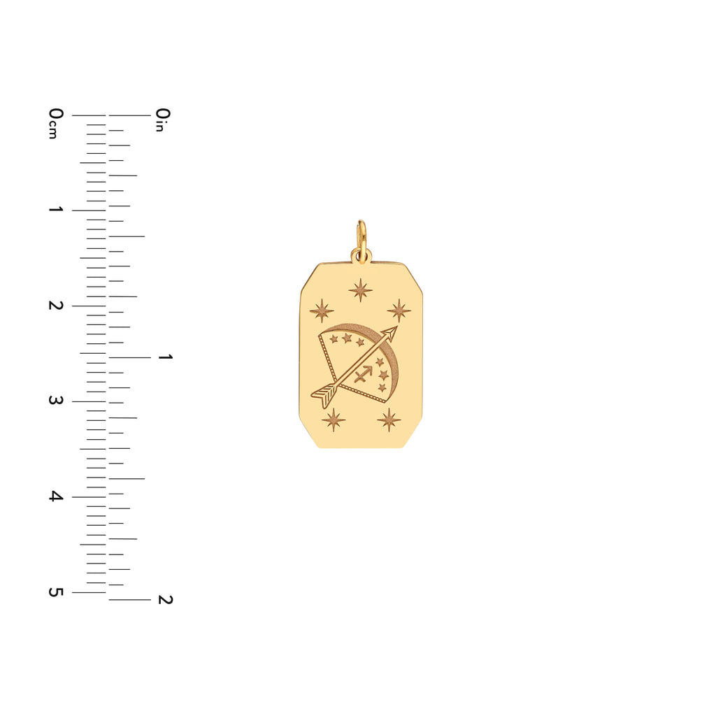 Sagittarius Engraved Pendant — ALT3
