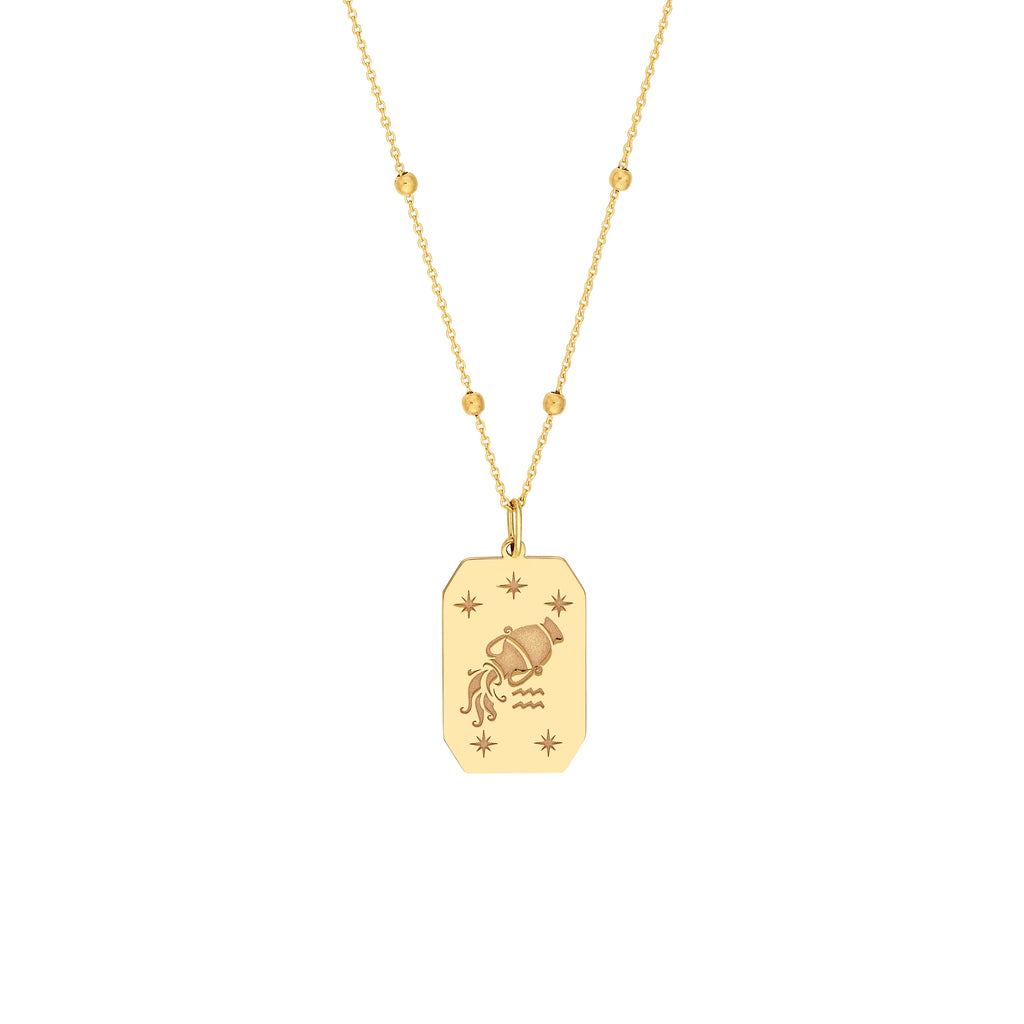 Aquarius Engraved Pendant — ALT1