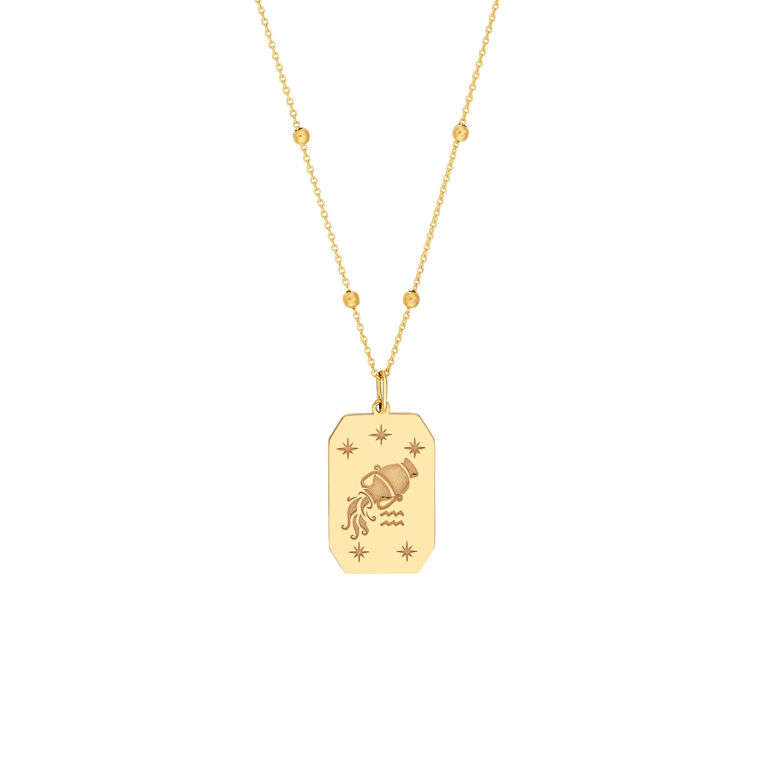 Aquarius Engraved Pendant — ALT1