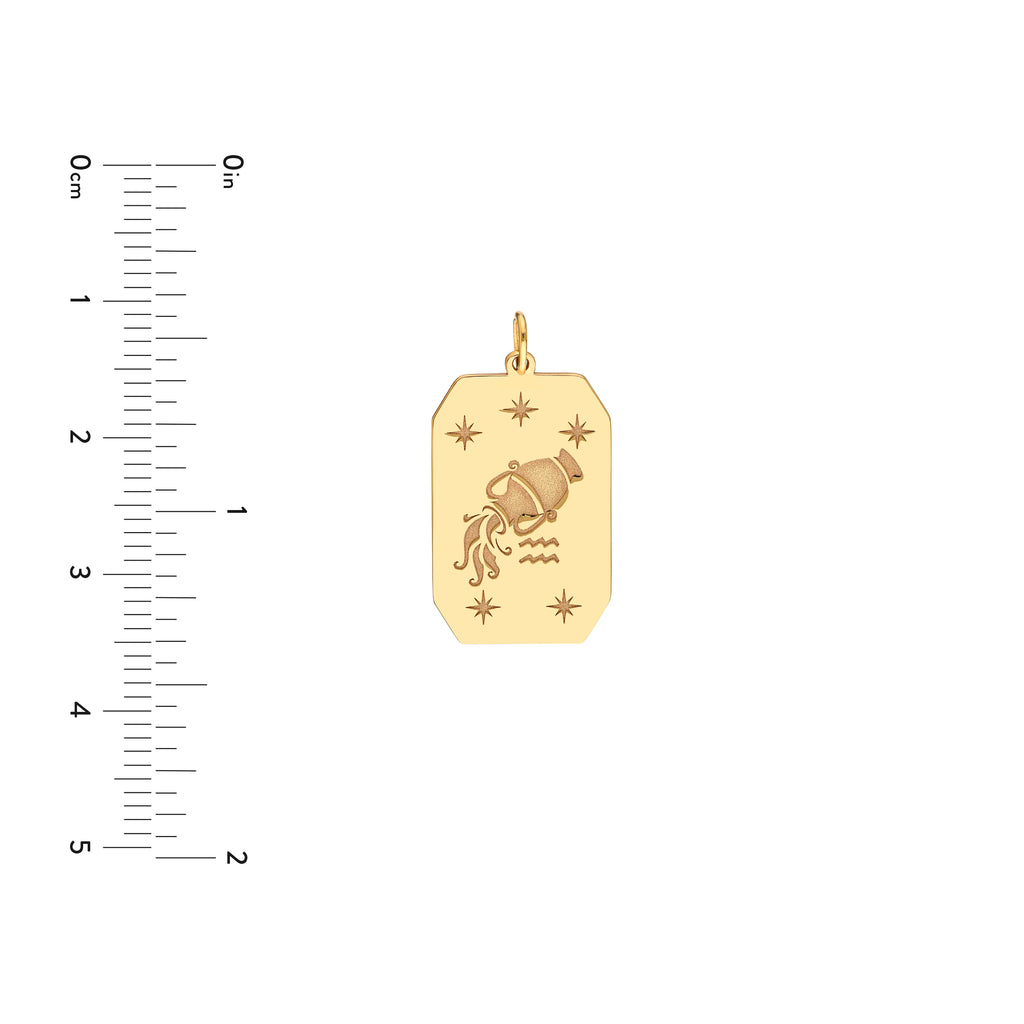 Aquarius Engraved Pendant — ALT3