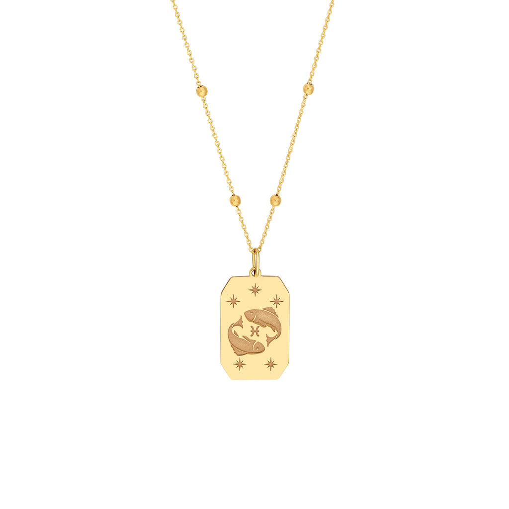 Pisces Engraved Pendant — ALT1