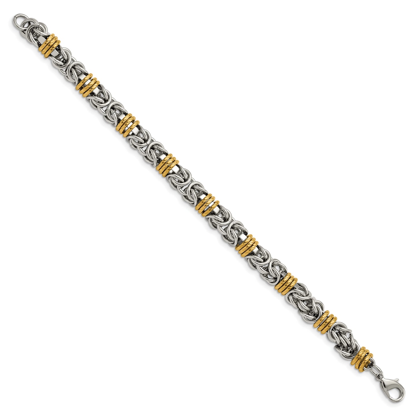 Stainless Steel Polished Yellow IP-plated 8.25in Bracelet