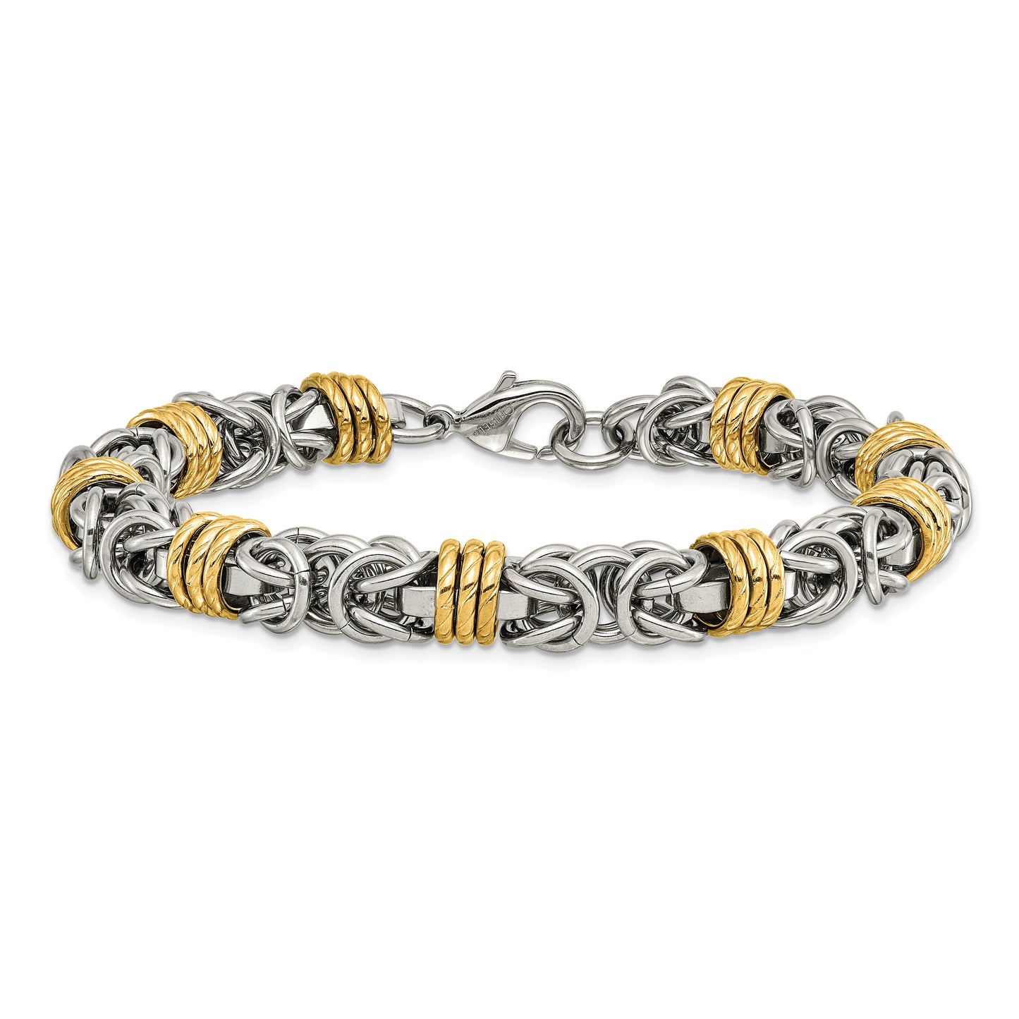 Stainless Steel Polished Yellow IP-plated 8.25in Bracelet