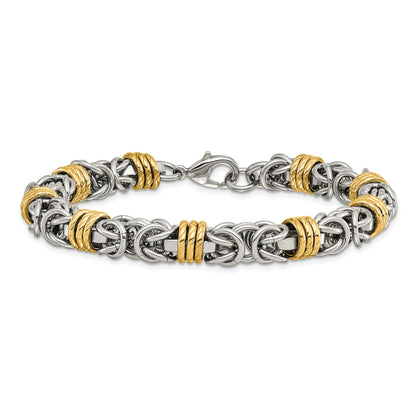 Stainless Steel Polished Yellow IP-plated 8.25in Bracelet