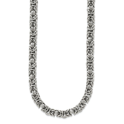 Stainless Steel Polished Fancy Link 22in Necklace