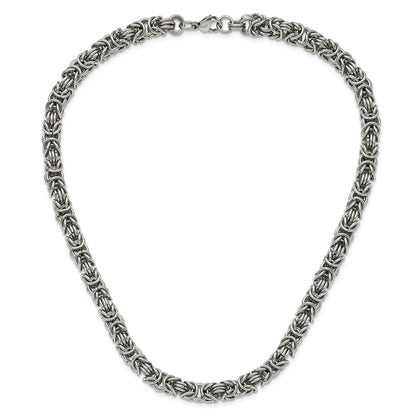 Stainless Steel Polished Fancy Link 22in Necklace