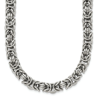 Stainless Steel Polished Fancy Link 22in Necklace