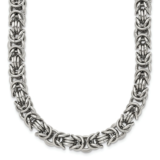 Stainless Steel Polished Fancy Link 18in Necklace