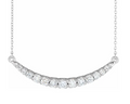 14K Gold Diamond Bar Necklace