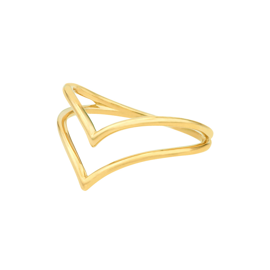 Double Chevron Wire Ring — ALT2