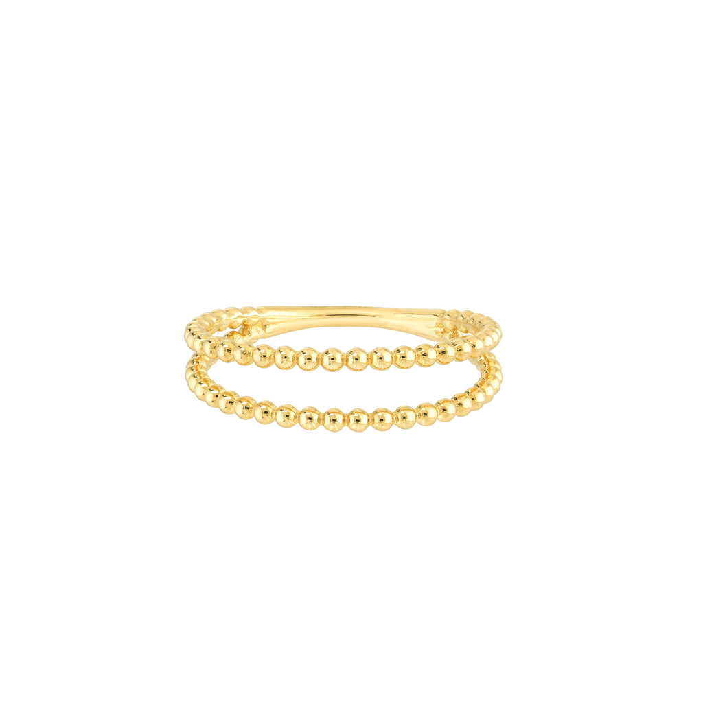 Double Beaded Wire Ring