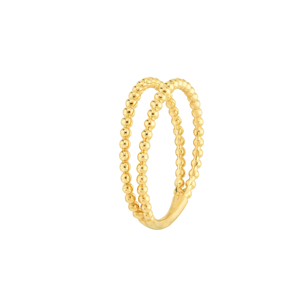 Double Beaded Wire Ring — ALT1