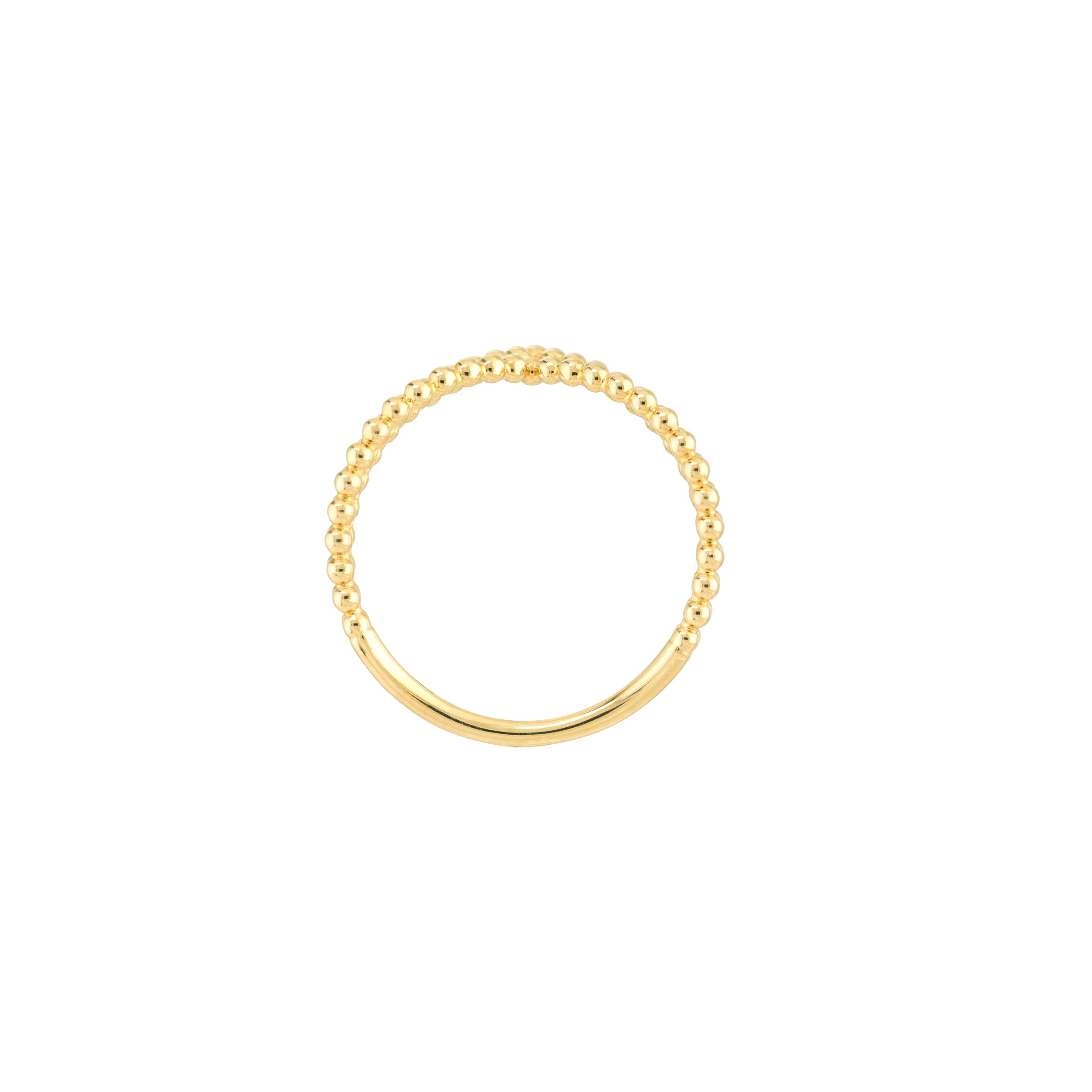 Double Beaded Chevron Design Ring — ALT2