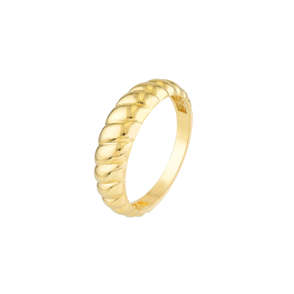 Ribbed Polished Ring — ALT1