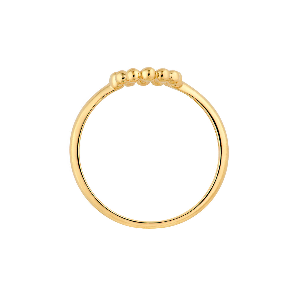 Beaded Open Oval Ring — ALT2
