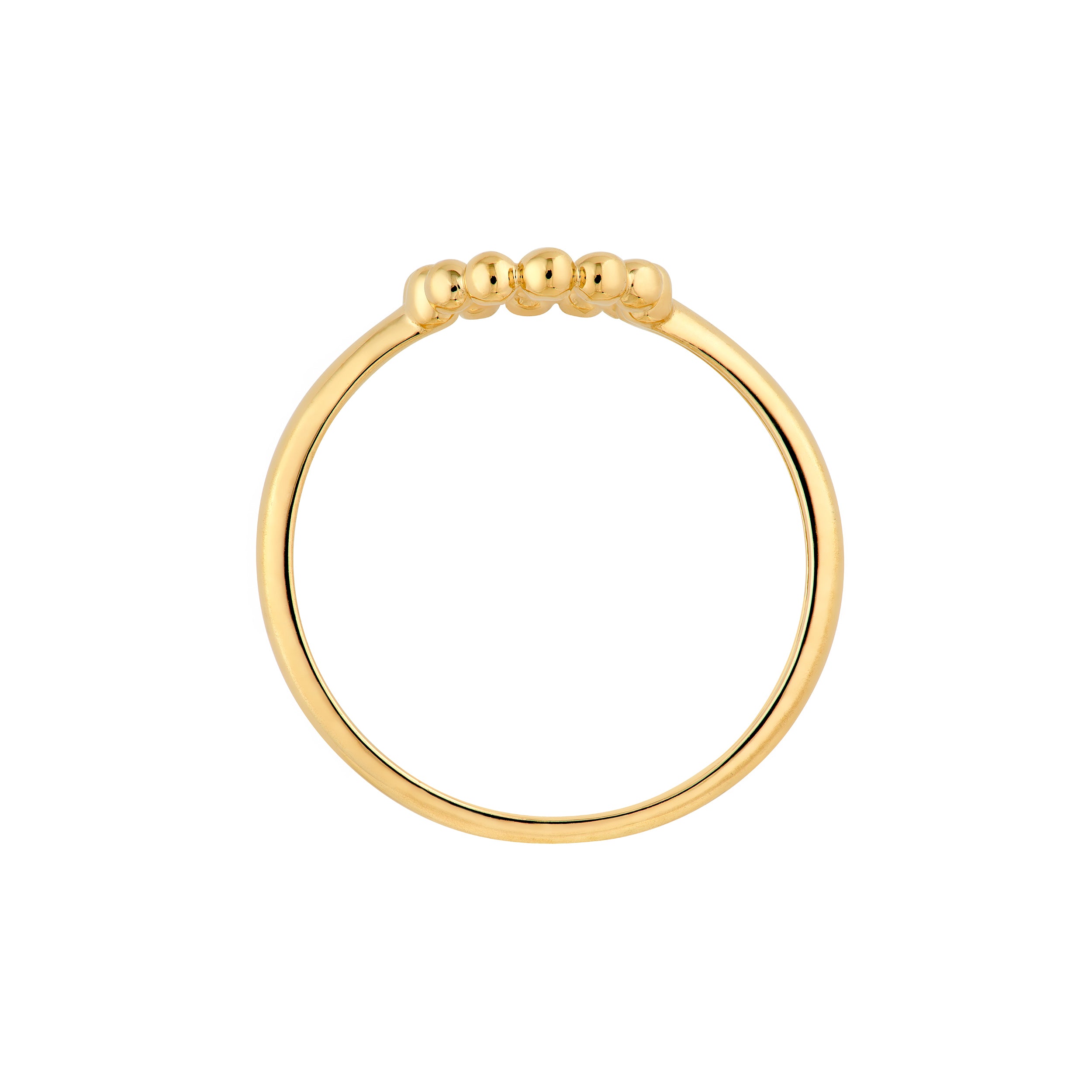Beaded Open Oval Ring — ALT2