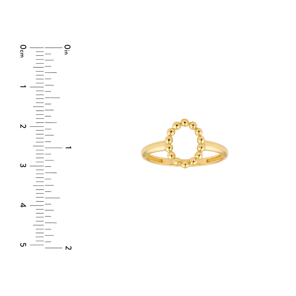Beaded Open Oval Ring — ALT3