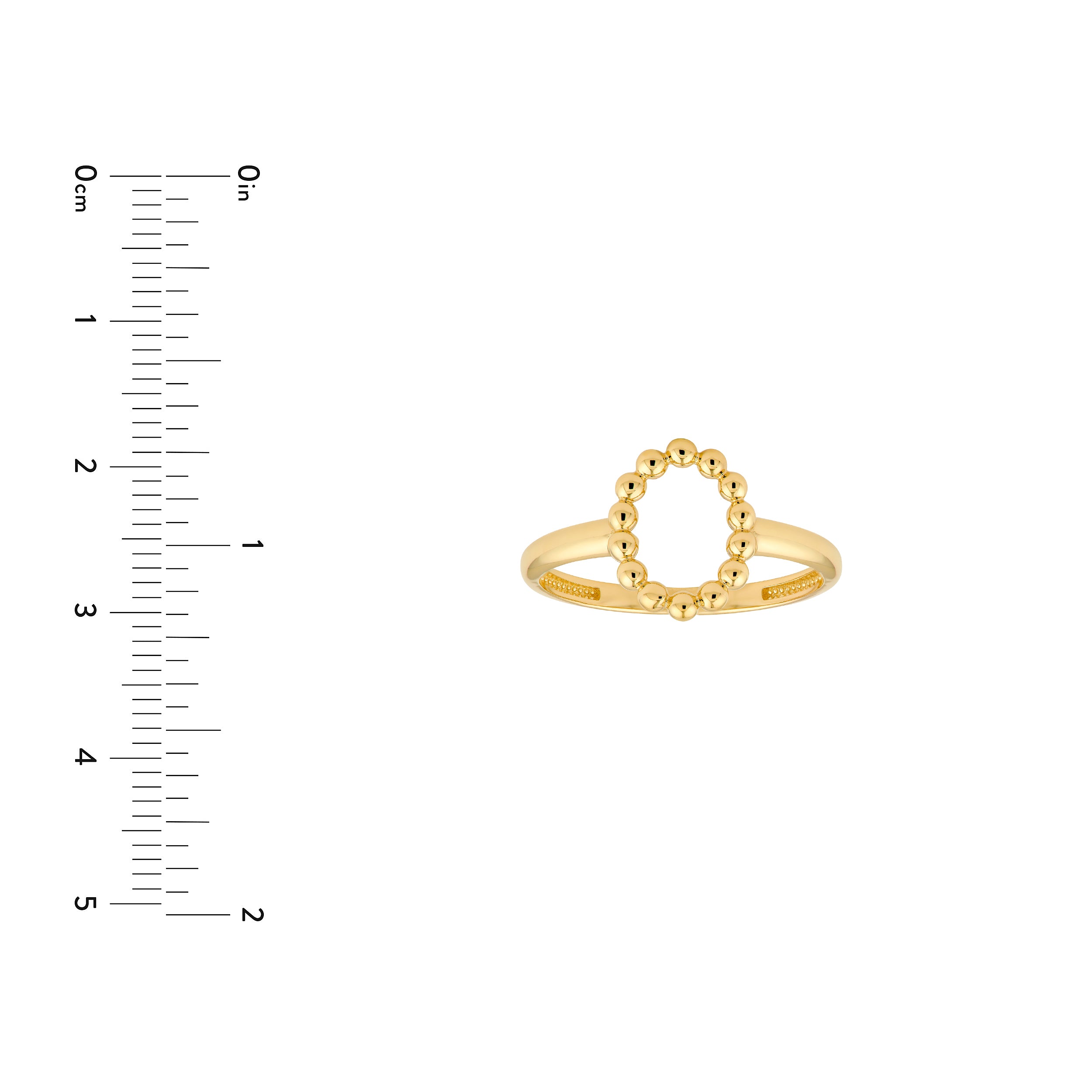 Beaded Open Oval Ring — ALT3