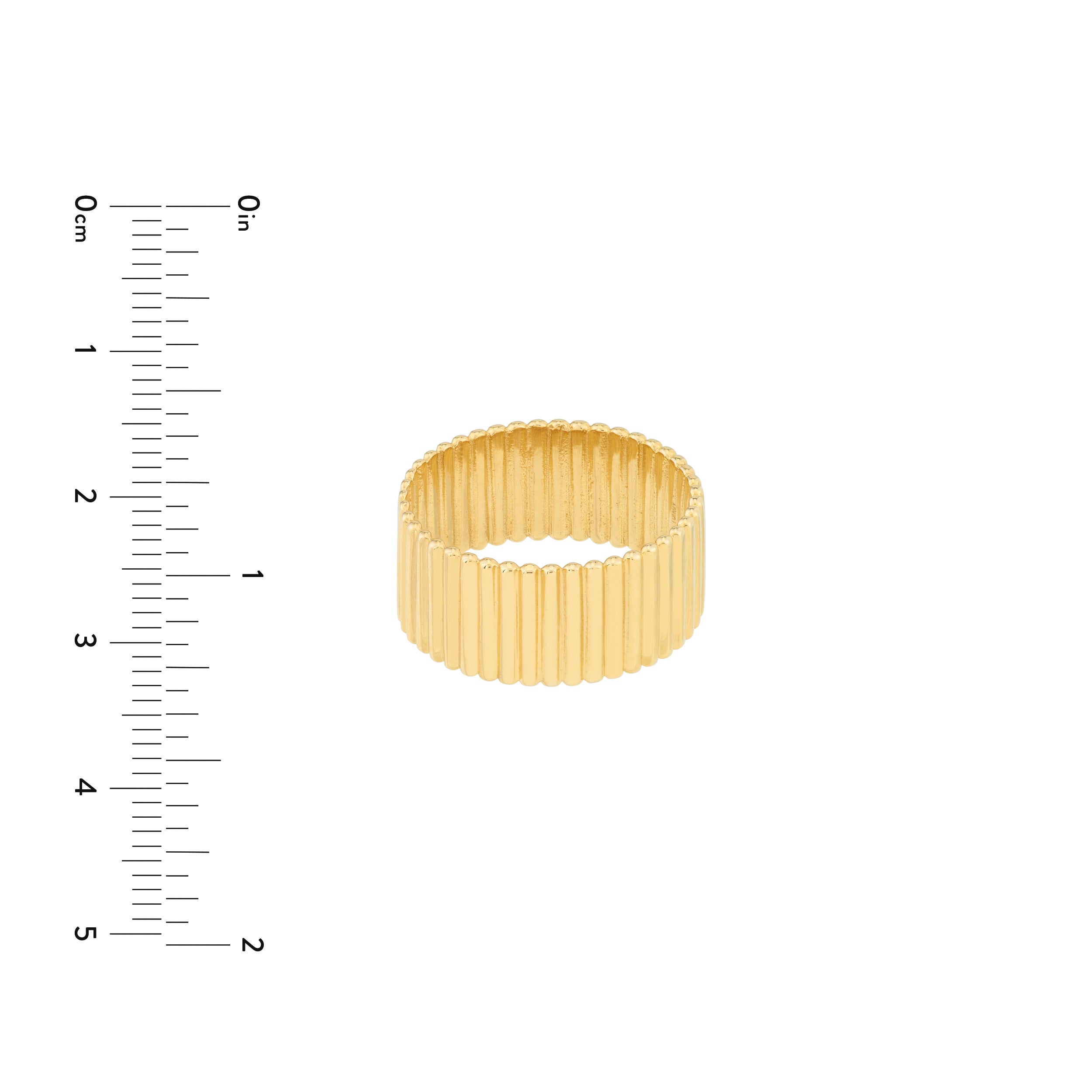 Ribbed Cigar Wide Band Ring — ALT3
