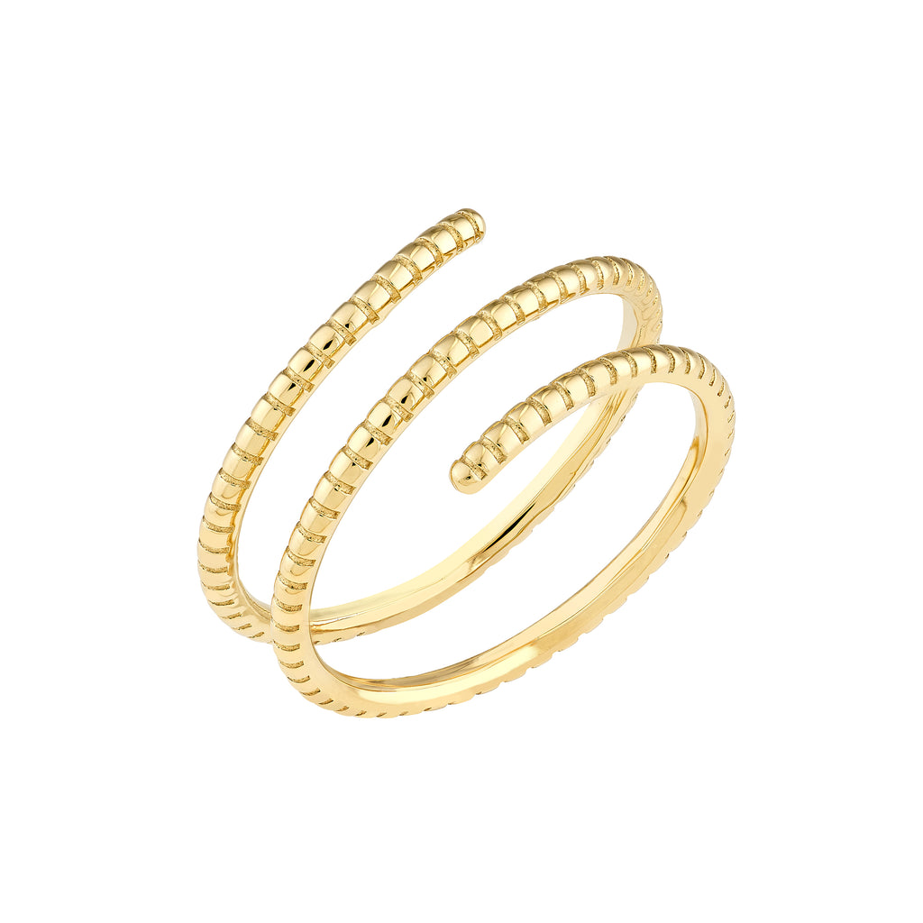 Ribbed Texture Wrap Ring — ALT1