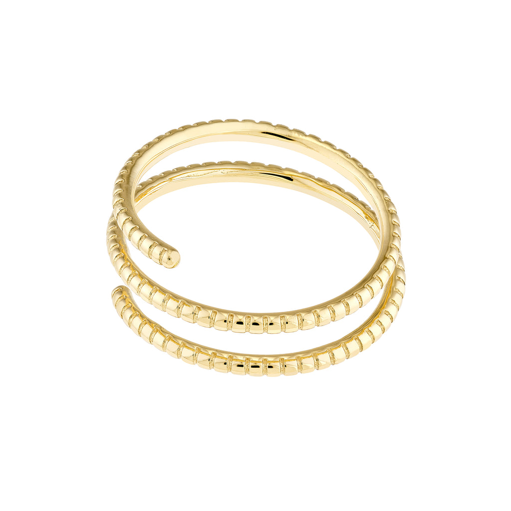 Ribbed Texture Wrap Ring — ALT2