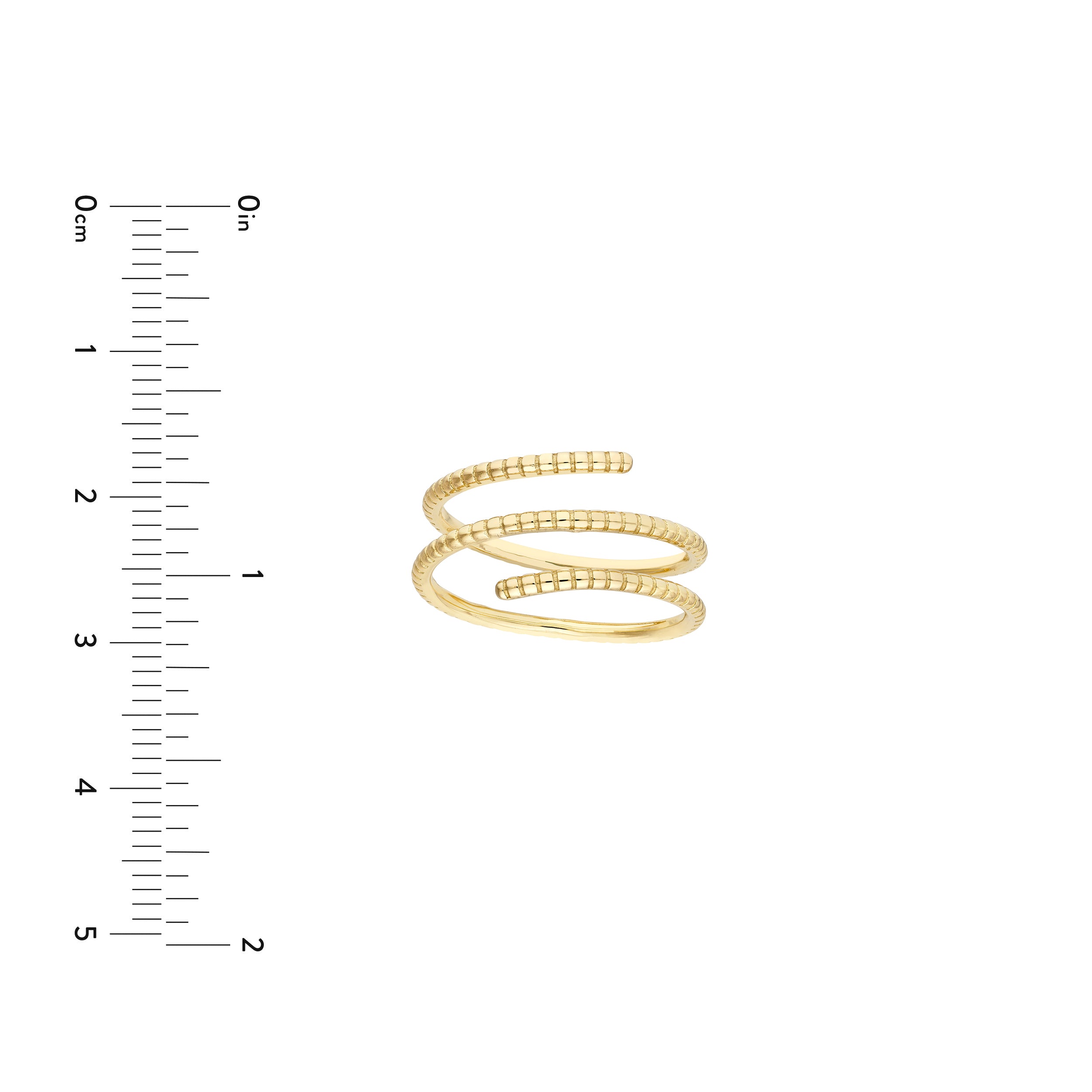 Ribbed Texture Wrap Ring — ALT3