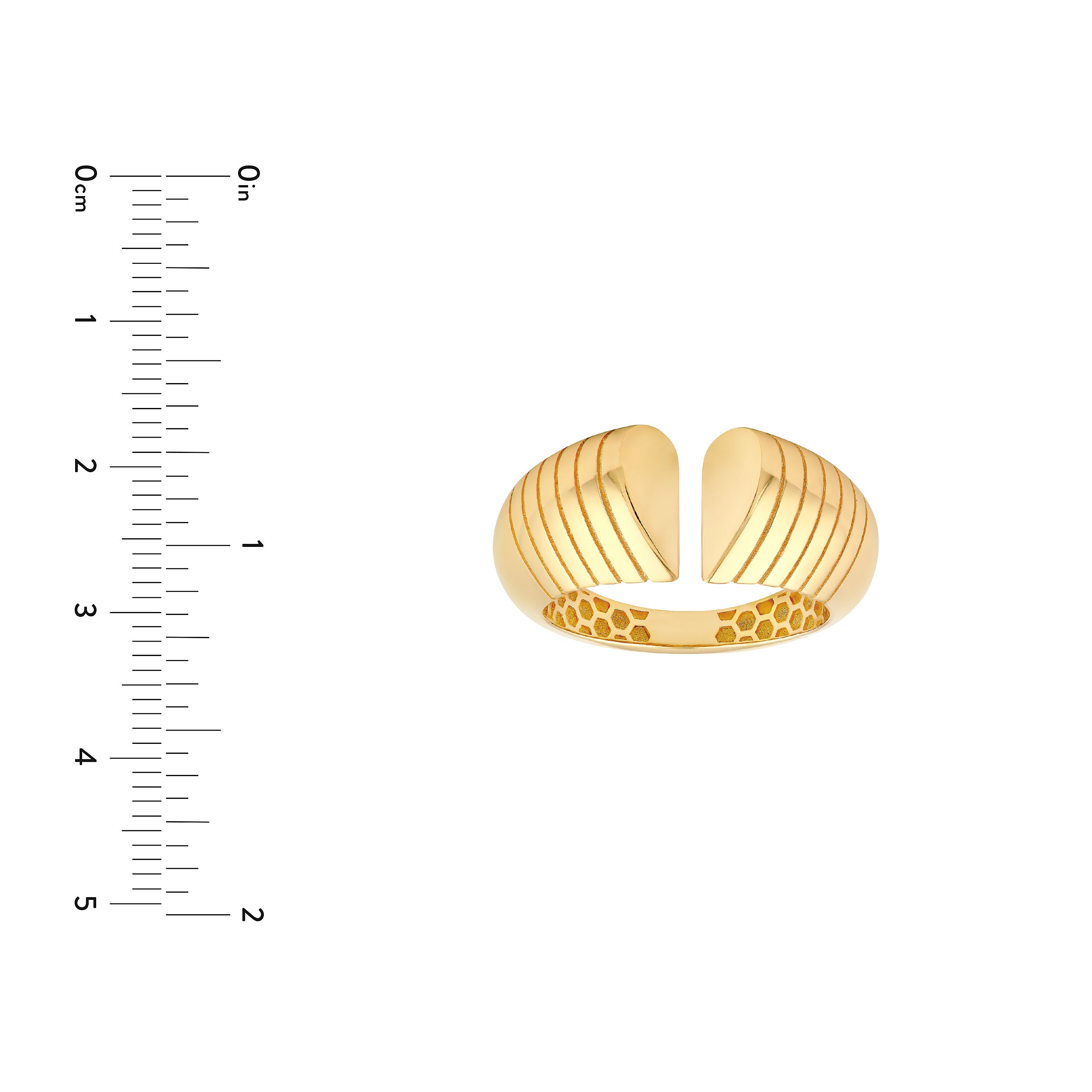 Split Heart Diamond Cut Ring — ALT3