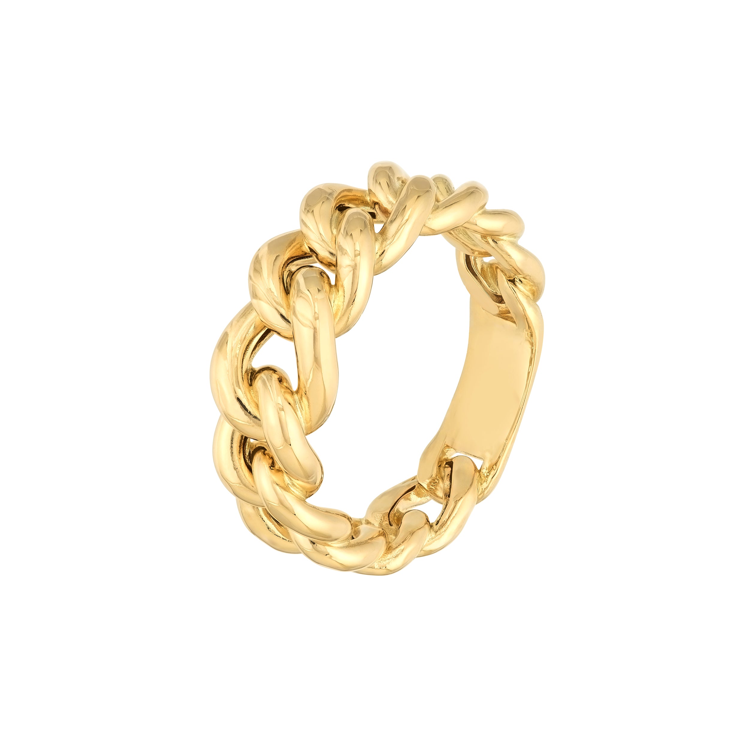 Large Graduated Curb Link Ring — ALT1