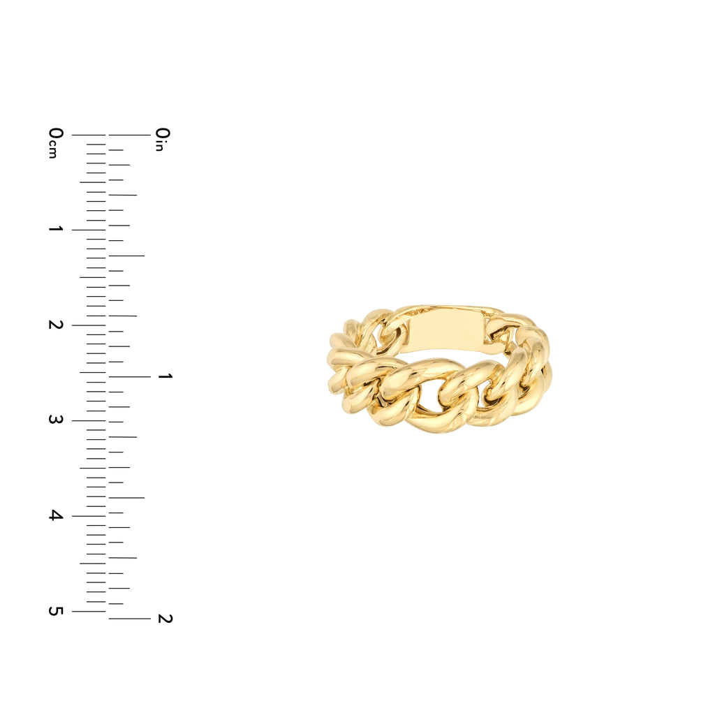 Large Graduated Curb Link Ring — ALT3
