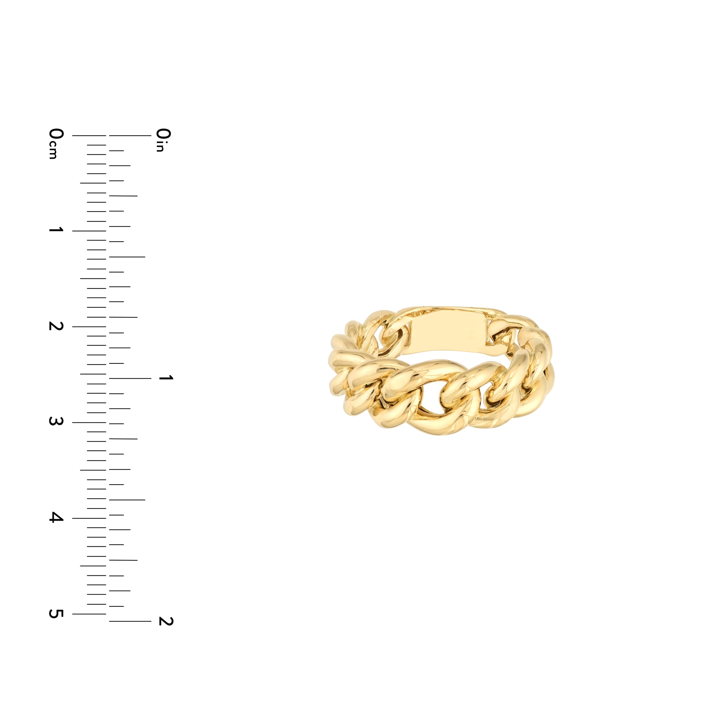 Large Graduated Curb Link Ring — ALT3