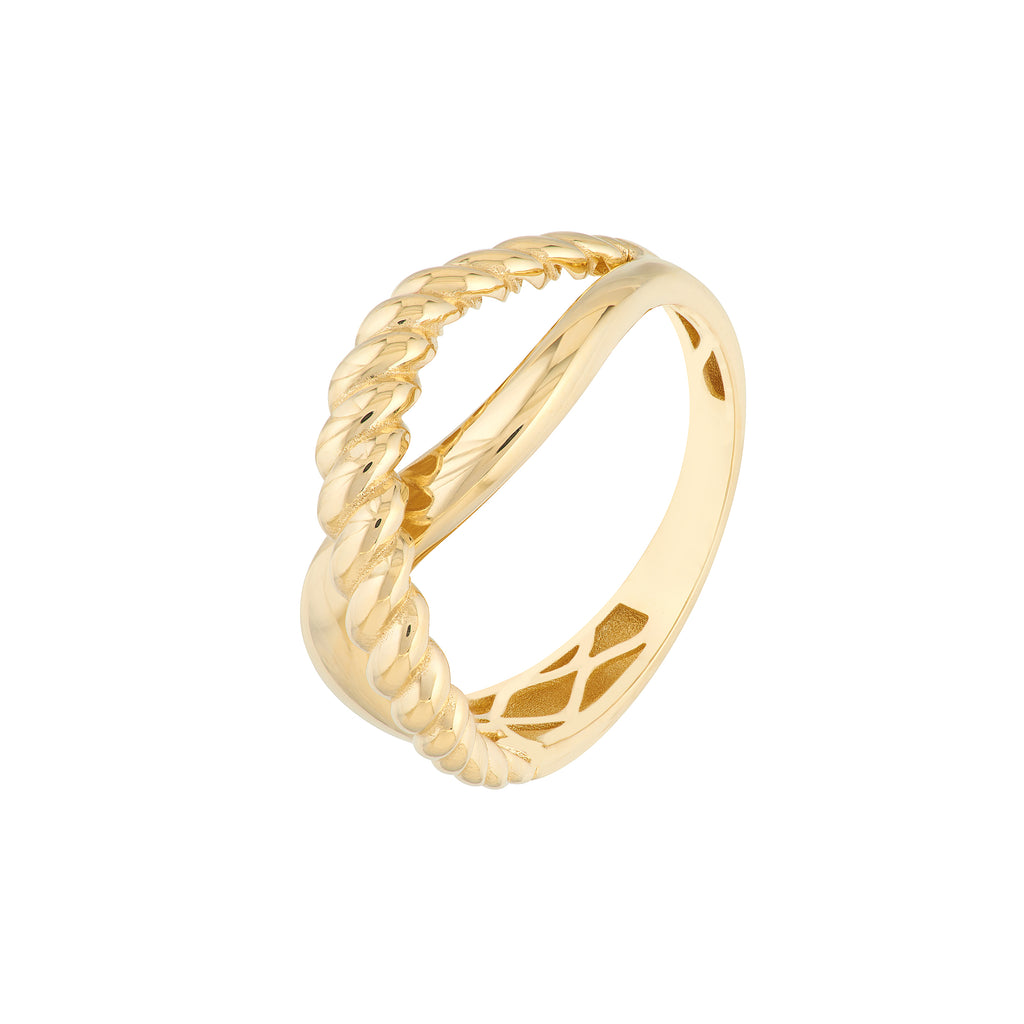 Ribbed Crossover Ring — ALT1