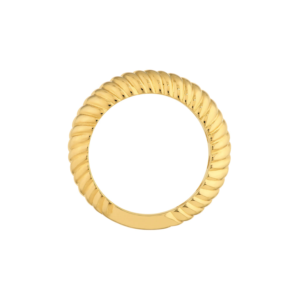 Graduated Ribbed Polished Ring — ALT3