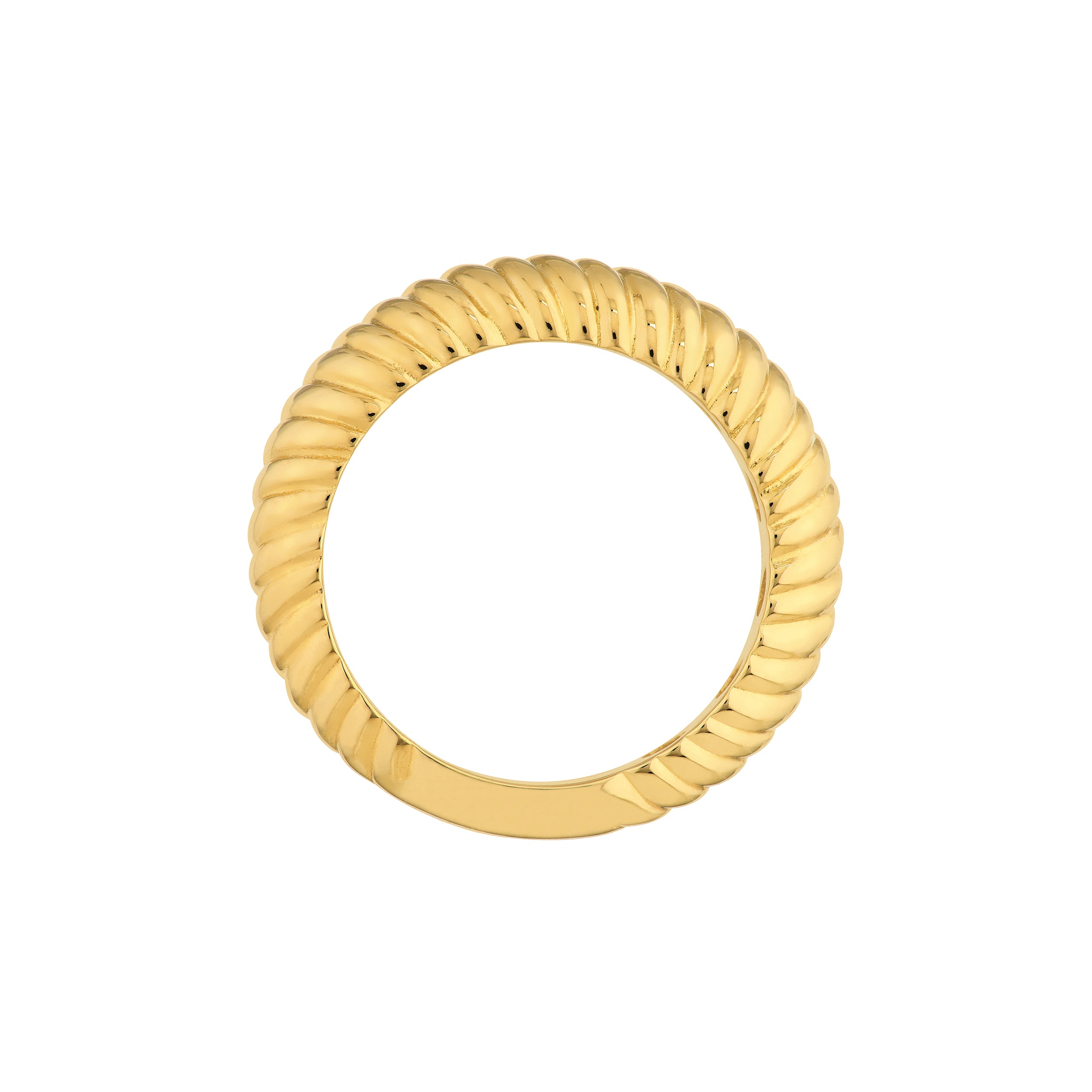 Graduated Ribbed Polished Ring — ALT3