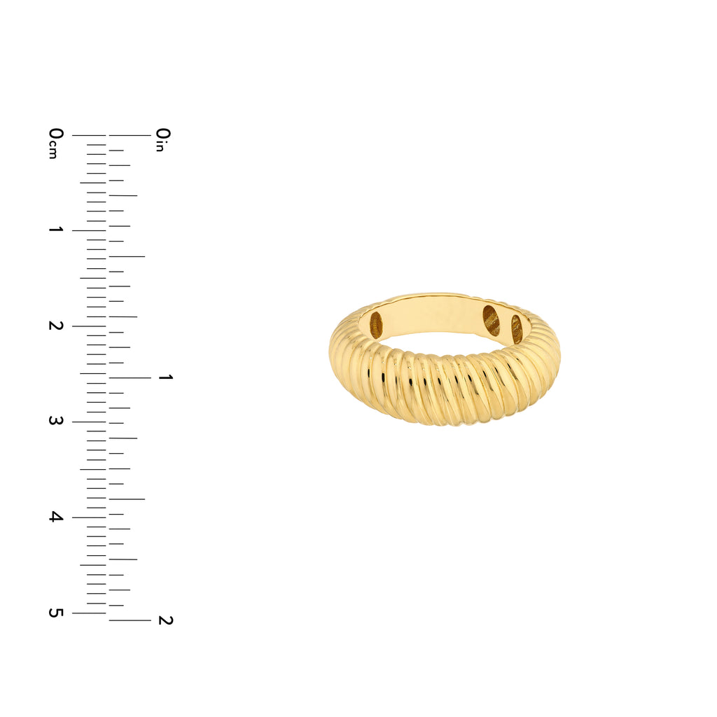 Graduated Ribbed Polished Ring — ALT4