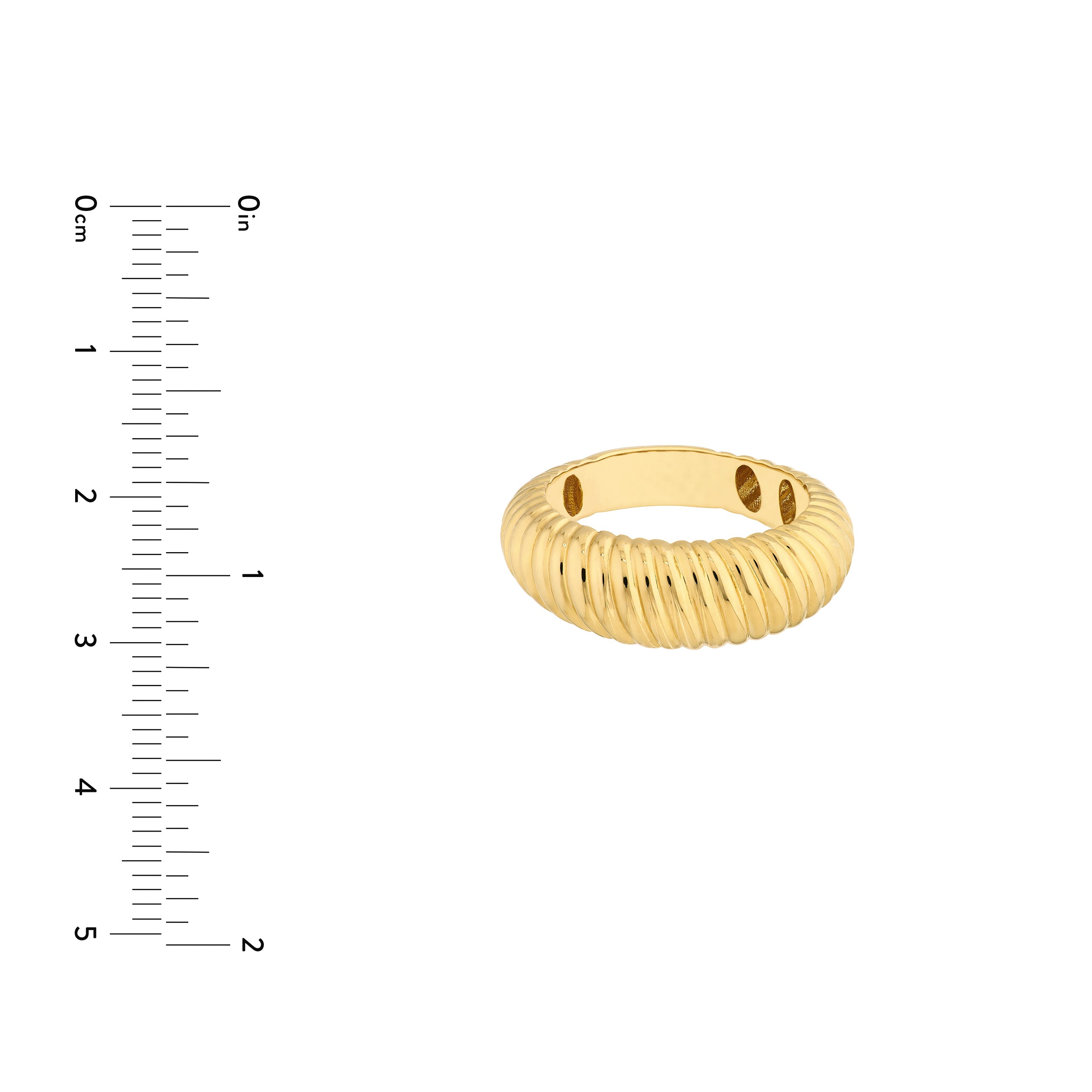 Graduated Ribbed Polished Ring — ALT4