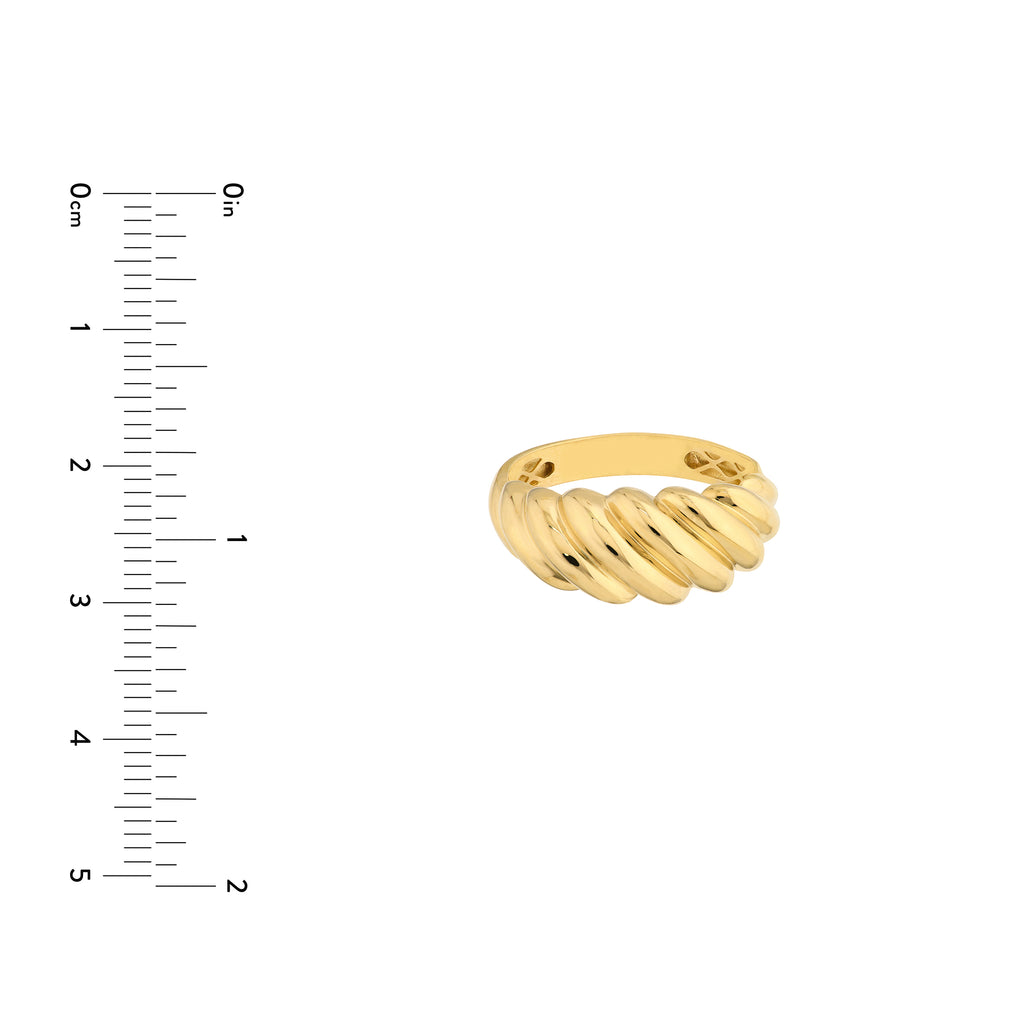 Polished Twist Ribbed Ring — ALT4