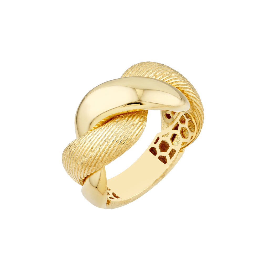 Textured and Polished Twist Ring — ALT1