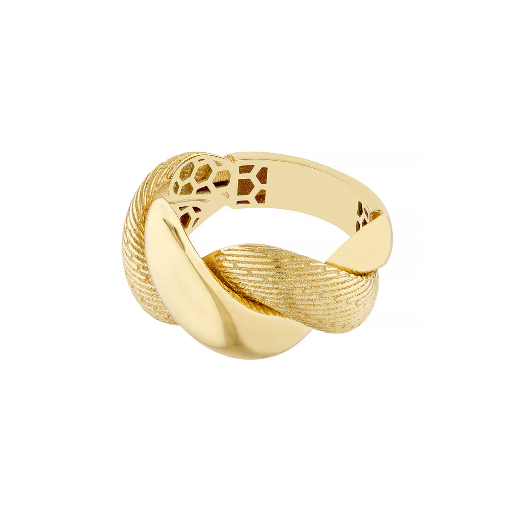 Textured and Polished Twist Ring — ALT2