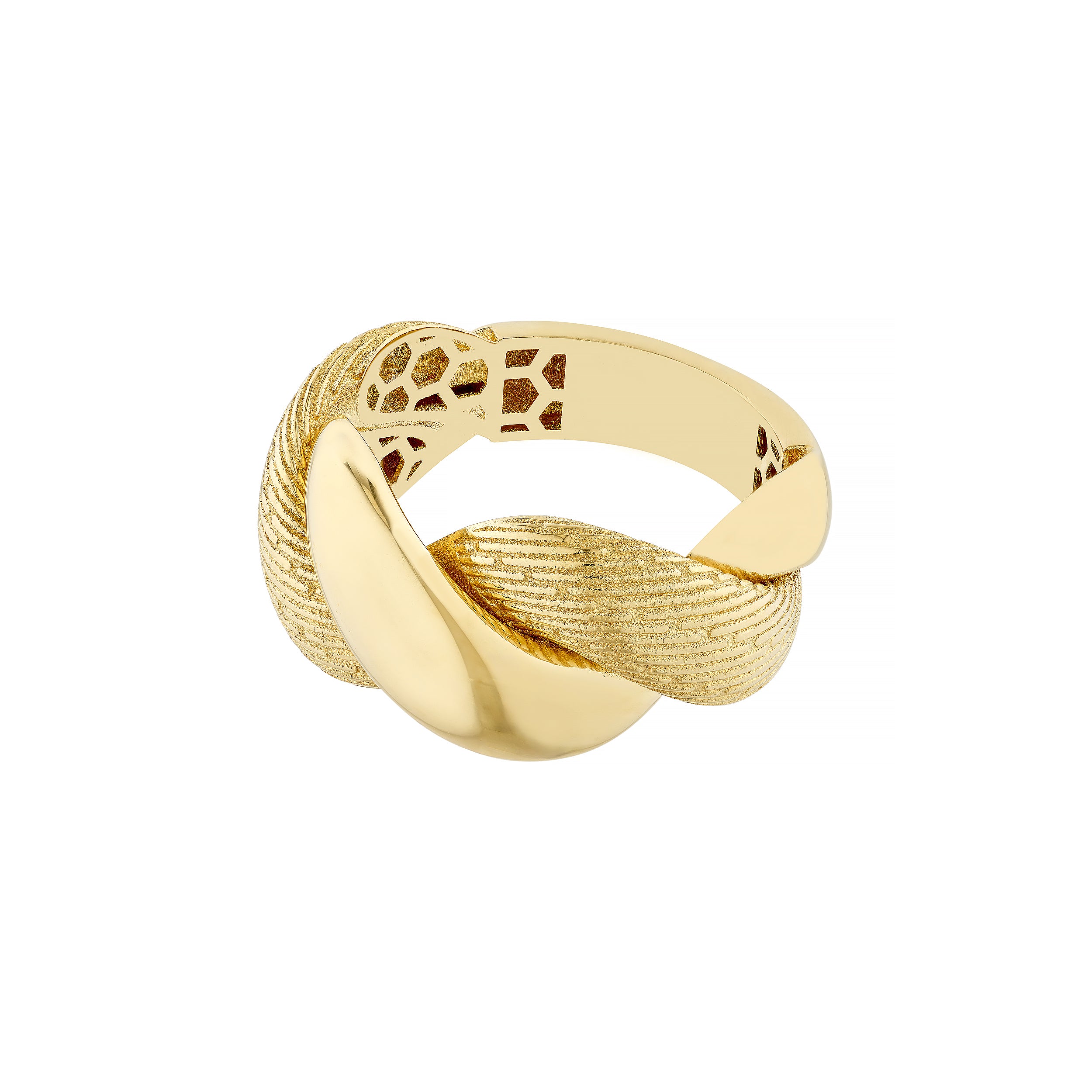 Textured and Polished Twist Ring — ALT2