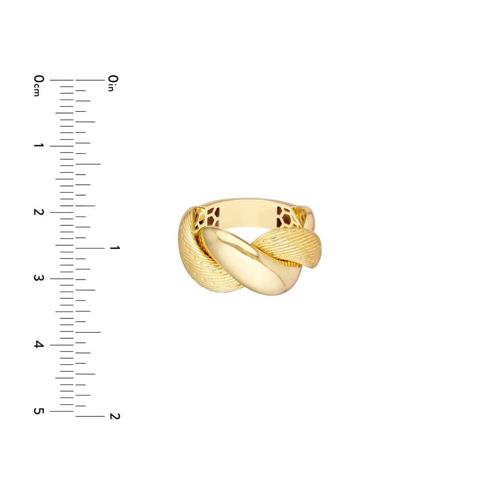 Textured and Polished Twist Ring — ALT4
